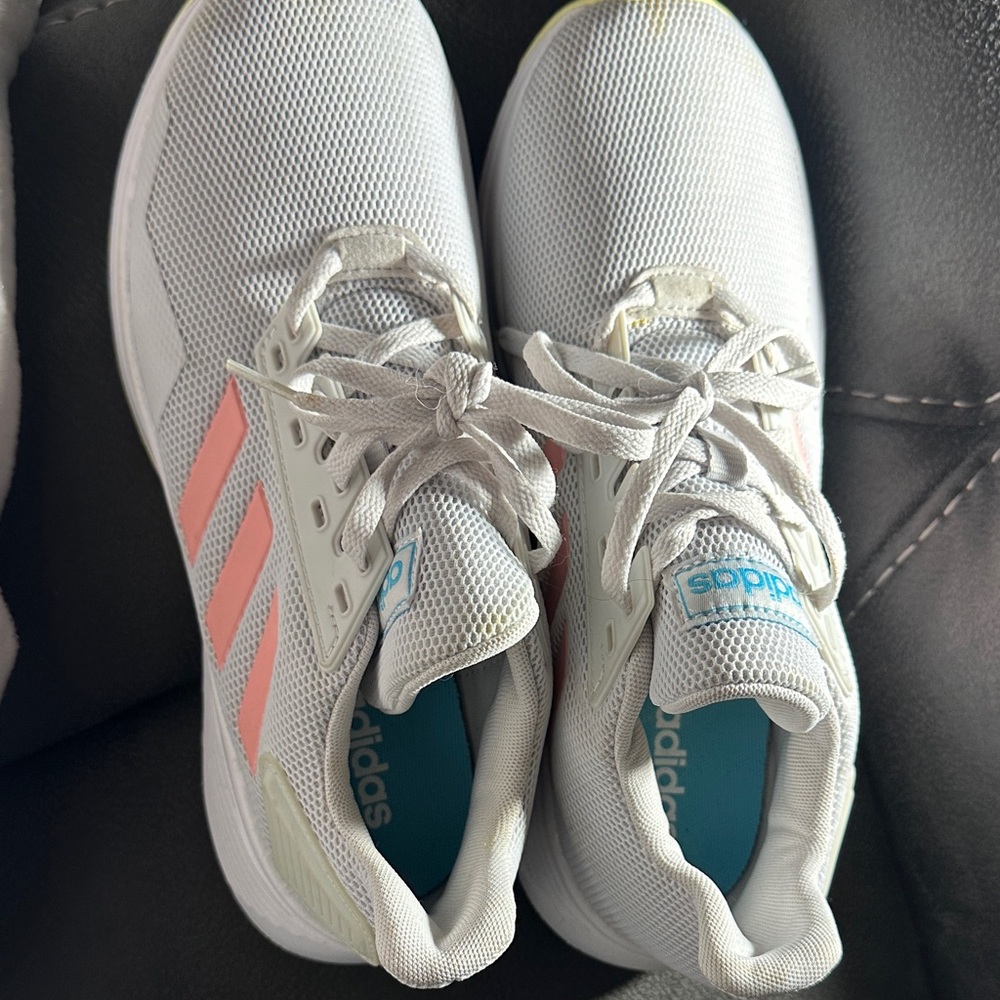 Adidas Women's White and Pink Athletic Shoes